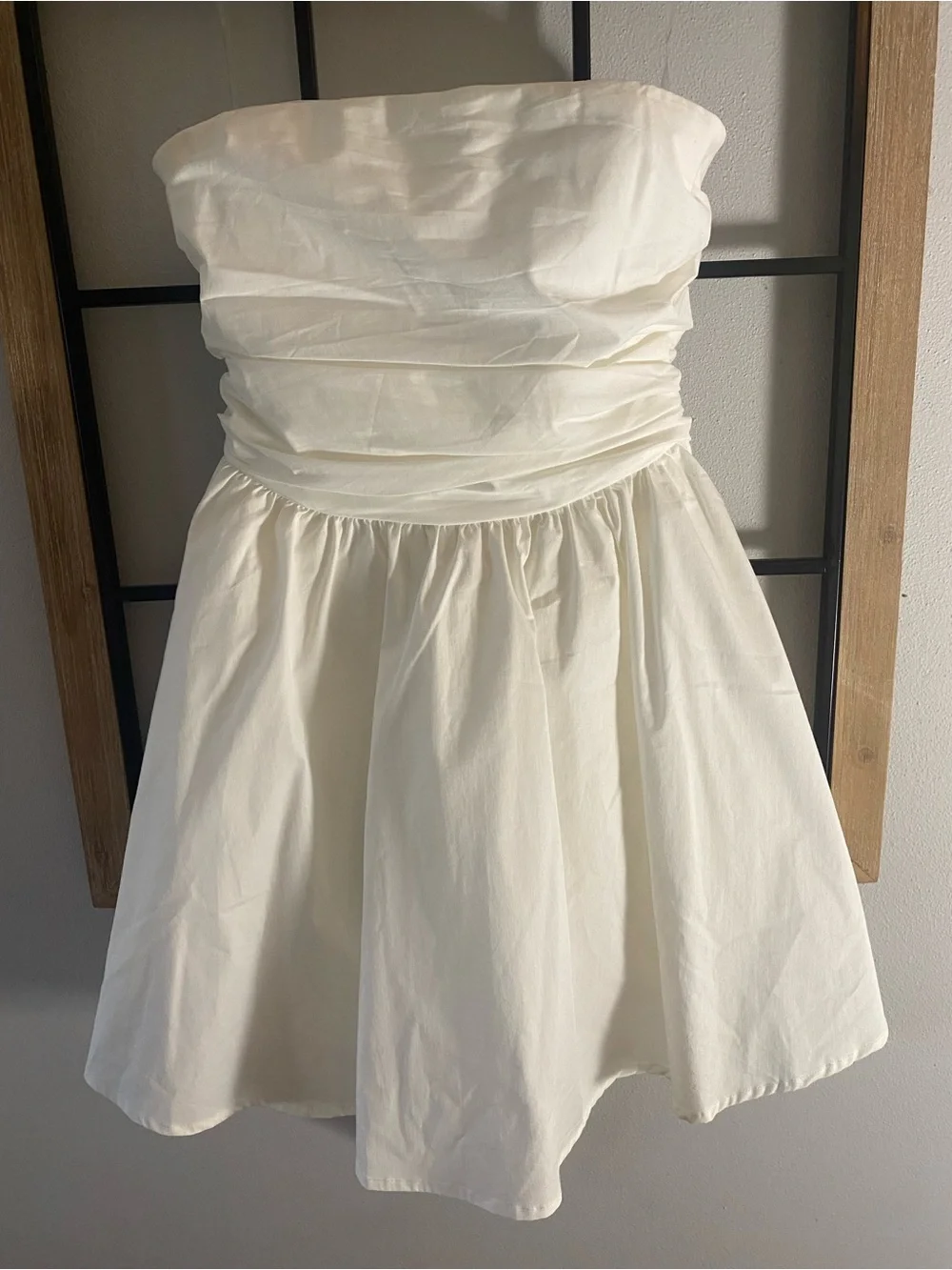 Babyboo Gorgeous Ivory Strapless Mini Dress Katrina- L Fits like a Medium 6/8 - Picture 4 of 13